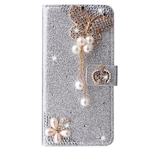 Handy Hülle Handyhüllen Für iPhone 17 Pro Max 17 Air 16 15 14 Pro Max Plus 16e 13 12 11 Pro Max Brieftaschenhülle Flip-Cover Mit Ständer Magnetisch Stoßfest Strass PU-Leder Image