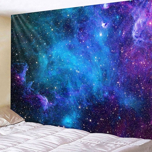 Sieben Sterne Himmel Muster Wandteppich Art Deco Decke Vorhang hängen nach Hause Schlafzimmer Wohnzimmer Dekoration living Wandtuch XXL Natur Image
