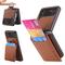 Handy Hülle Handyhüllen Für Samsung Galaxy Z Flip 7 Z Flip 6 Z Flip 5 Z Flip 4/3/2 Rückseite Flip Mit Kartenhalter Ständer Einfarbig PC PU-Leder