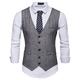 Herren Wintermantel Weste Hochzeit Party Arbeit Geschäft Basic Smart Casual Frühling Herbst Polyester Punkt V Ausschnitt Schlank Schwarz Khaki Grau Weste