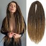 Dreadlock-Verlängerungen, synthetische Dreads, 61 cm, 15 Stränge, doppelendige Dreadlocks-Verlängerungen, gerade Enden, Dreads im Hipple-Stil, 0,6 cm Breite, Dread-Verlängerungen für Frauen