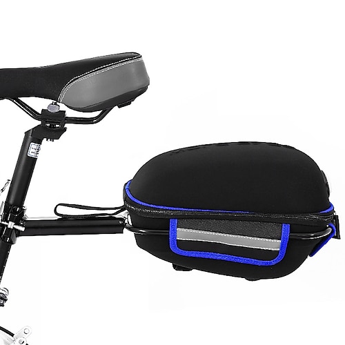west biken 8 l fahrradsatteltasche fahrradgepäckträgertasche mit metallrahmen und regenhülle wasserdicht leicht reflektorstreifen fahrradtasche stoff lycra eva fahrradtasche fahrradtasche fahrrad radfahren Image