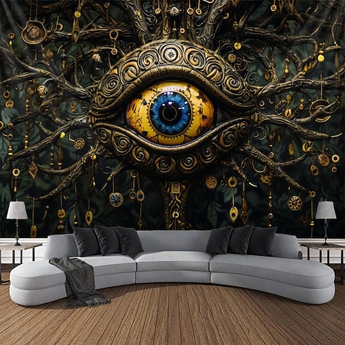 Gruselige Augen Hängender Wandteppich Wandkunst großer Wandteppich Wandmalerei Dekor Fotohintergrund Decke Vorhang Heimat Schlafzimmer Wohnzimmer Dekorationen Image