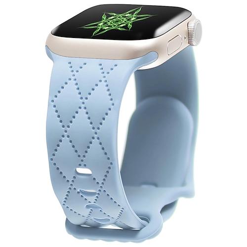 Sportarmband Kompatibel mit Apple Watch Armband 38mm 40mm 41mm 42mm 44mm 45mm 49mm Elasthan Verstellbar Silikon Ersatzarmband für iwatch Ultra 2 Series 9 8 7 SE 6 5 4 3 2 1 Image