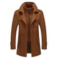 Herren Wintermantel Wollmantel Mantel Geschäft Casual Frühling Winter Herbst Wolle Windundurchlässig Warm Oberbekleidung Bekleidung Aktiv Schick Modern Einfarbig Coiled Gola