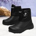 Herren Stiefel Schneestiefel Wasserfeste Schuhe Winterstiefel Wanderschuhe Brautkleider schlicht Täglich Leder Komfortabel Stiefeletten / Stiefeletten Halbschuhe Schwarz Frühling Herbst