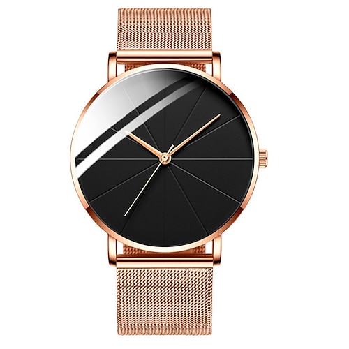 Mode Herren Quarz Uhren Ultra Dünn Lässig Minimalistisch Herren Business Mesh Gürtel Armbanduhr