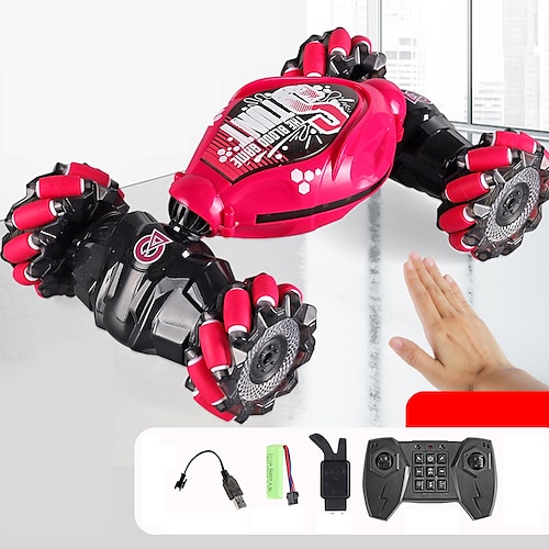 4WD Gestensensor Spielzeugauto doppelseitige Rotation Geländewagen 360 Flip mit Licht und Musik Geburtstagsspielzeugauto handgesteuertes RC-Auto Festival Dankeschön Geschenk Weihnachtsgeschenk Image