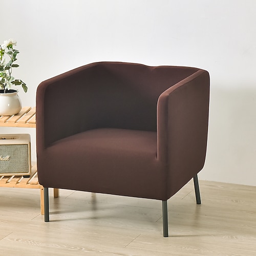 Stretch-Bezüge für quadratische Wannen, Stuhl, burgunderfarbener Schonbezug, Sofabezug, Möbelschutz, hochelastischer 1-teiliger Sofa-Stuhlbezug für das Wohnzimmer, strapazierfähiger Spandex-Stoff, Image