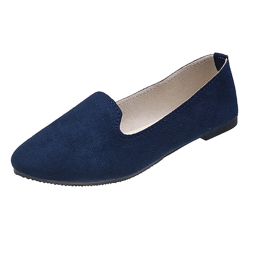 Faltbare Slipper aus Wildleder für Damen mit gewelltem Design – leichte und bequeme Flats für den Alltag Image