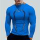 Herren Funktionsshirt Laufshirt Sport Top Langarm Grundschicht Sportlich Athlässigkeit Winter Atmungsaktiv Rasche Trocknung Schweißableitend Laufen Joggen Traning Sportbekleidung Sportkleidung