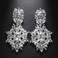 Damen Tropfen-Ohrringe Geometrisch Kostbar Erklärung Diamantimitate Ohrringe Schmuck Silber / Golden Für Hochzeit Party 1 Paar