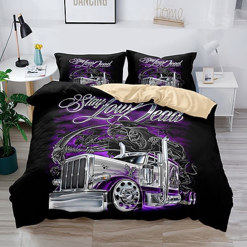 3D-Bettwäsche mit Bauernhof-Traktor-Druck, Bettbezug, Bettwäsche-Sets, Bettbezug mit 1 bedrucktem Bettbezug oder Bettdecke, 2 Kissenbezügen für Doppelbett/Queen/King Image