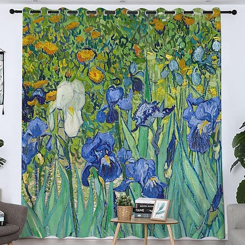 Vincent Van Gogh Vorhangpaneele Ösen/Ösenvorhänge für Wohnzimmer, Schlafzimmer, Bauernhausvorhang für Küchentür, Fensterbehandlungen, Raumverdunkelung Image