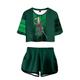 One Piece Affe D. Ruffy Roronoa Zoro Austattungen Kurze Hosen Bauchfreies Top Anime Grafik Unterhose Bauchfreies Top Für Damen Erwachsene 3D-Druck