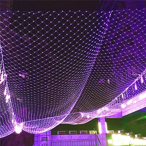LED-Netznetz-Feenschnurlicht 810 64m flexible Fenstervorhang-Feiertagsbeleuchtung LED Lichternetz Aaußen für Partyhofgarten bunte Dekorationsbeleuchtung 96/200/672/2600 LEDs Image