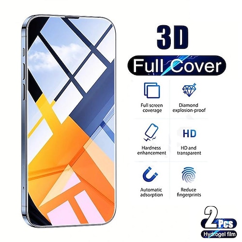 2 Stück Schutzfolie Für Apple iPhone 16 iPhone 15 Pro Max Plus iPhone 14 13 12 11 Pro Max Mini X XR XS Max 8 7 Plus Gehärtetes Glas 9H Härte Anti-Blasen Anti-Fingerprint Ultra dünn Kratzfest Image