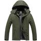 Herren Hoodie-Jacke Wanderjacke Skijacke Winter Draussen Winter Draussen Volltonfarbe warm halten Wasserdicht Windundurchlässig Fleece-Futter Oberbekleidung Windjacken Mantel Campen und Wandern Jagd