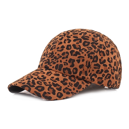 Herren Cap Basecap Weiß Braun Baumwolle Bedruckt Strassenmode Stilvoll Brautkleider schlicht Täglich Outdoorbekleidung Festtage Gepard-Druck Zebra-Druck Sonnenschutz Image