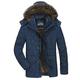 Herren Wintermantel Winterjacke Klassicher Stil Campen und Wandern Warm Reisverschluss Tasche Schwarz Kaki Armeegrün Dunkelblau Pufferjacke