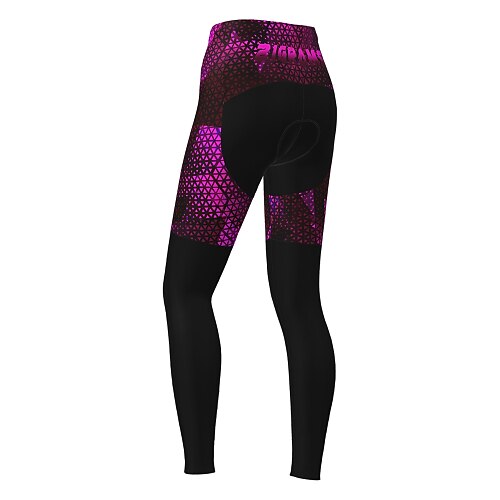 Damen Grafik Gemustert Fahrradhose Fahhrad Hosen Strumpfhosen Mountainbike MTB Straßenradsport Sport Thermowarm 3D-Polster Warm Schnelltrocknend Gelb Rot Bekleidung Fahrradbekleidung