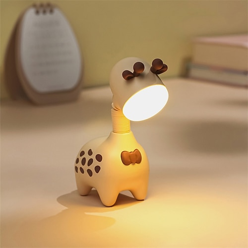 Beliebter Stil für Kinder, Tier-Nachtlicht, niedliche Giraffe, wiederaufladbare Leselampe mit beweglichem Kopf, kleines Geschenk für Kinder, Giraffen-Nachtlicht, Schlafsaal, Bettkopf, LED-Schlaflicht, Image