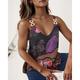 Damen Tank Top Blumen Leopard Casual Festtage Bedruckt Purpur Ärmellos Modisch V Ausschnitt Sommer