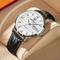 POEDAGAR Herren Quarz Uhr Mode Luxus Freizeit Herren Analog Armbanduhr Lederarmband Kalender Datum Woche leuchtend wasserdicht Quarz Herren Uhren