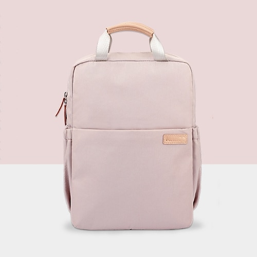 Laptop-Rucksack-Taschen 14 15,6 Zoll, kompatibel mit MacBook Air Pro, HP, Dell, Lenovo, Asus, Acer, Chromebook, Notebook, wasserdicht, stoßfest, Polyester, einfarbig, für Reisen, Geschenk zum Image