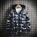 kinderkleidung Jungen Hoodie Jacke Oberbekleidung Pufferjacke für Kinder Feste Farbe Langarm Zip Mantel Outdoor Cool Täglich Schwarz Blau Grau Frühling Herbst 7-13 Jahre