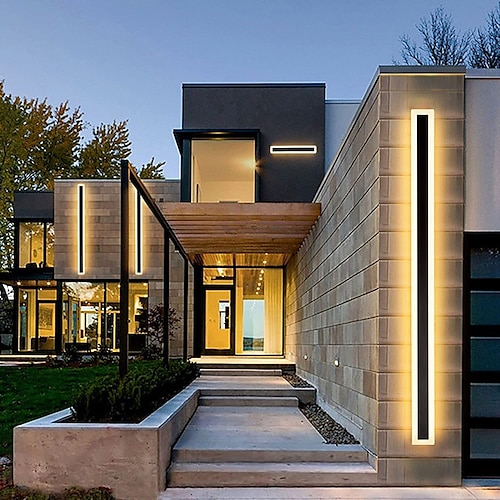 Outdoor-matte LED-moderne Außenwandleuchten Innenwandleuchten Wohnzimmer Außenmetallwandleuchte IP65 220-240V Image