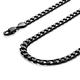 Urban-Schmuck leistungsstarke Herren Halskette schwarz 316l Edelstahl Kette 46, 54, 59, 66-cm, (6mm)