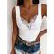 Damen Neckholder-Unterhemd Gehen Tops Camis Konzert Tops Schwarz Weiß Blau Einfach Patchwork Spitze Ärmellos Party Täglich Basic Sexy Herzförmig Regelmäßig S