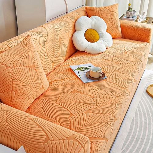 Stretch-Jacquard-Sofabezug, Stretch-Schonbezüge, weicher, langlebiger Sofabezug, 1 Stück Spandex-Stoff, waschbarer Möbelschutz, passend für Sesselsitz/Loveseat/Sofa/XL-Sofa/L-förmiges Sofa Image