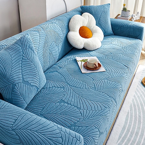 Stretch-Jacquard-Sofabezug, Stretch-Schonbezüge, weicher, langlebiger Sofabezug, 1 Stück Spandex-Stoff, waschbarer Möbelschutz, passend für Sesselsitz/Loveseat/Sofa/XL-Sofa/L-förmiges Sofa Image