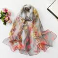 Blume Sommer Frauen dünnen Stil Schal Bandana weichen Bandana weiblichen eleganten Schal Hijab Haarschals Strandschal