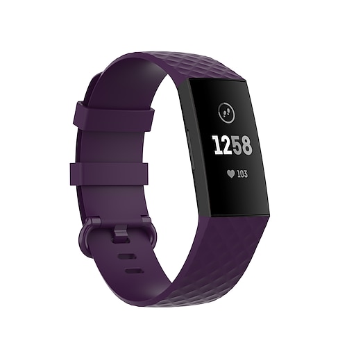 Smartwatch-Band für Fitbit Charge 4 / Charge 3 / Charge 3SE Weiches Silikon Smartwatch Gurt Metallverschluss Verstellbar Atmungsaktiv Sportarmband Ersatz Armband Image
