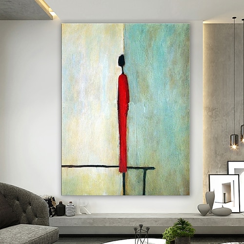 Ölgemälde handgemachte handgemalte Wandkunst abstrakte einzelne Mannfigur Heimtextilien Dekor gerollte Leinwand kein Rahmen ungedehnt Image