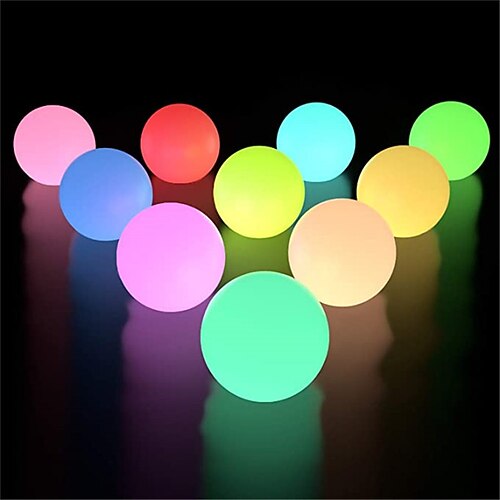 Schwimmende Poolbeleuchtung 6 Stück 2 Stück 16 Farbwechsel RGB-LED-Kugellichter IP67 wasserdicht 7,8 cm Whirlpool Nachtlichter Pool Spielzeug Image