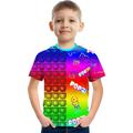 bunter Doppelzauber Kinder Kurzarm T-Shirt Mode 3D bedruckte bunte Shirts für Jungen und Mädchen