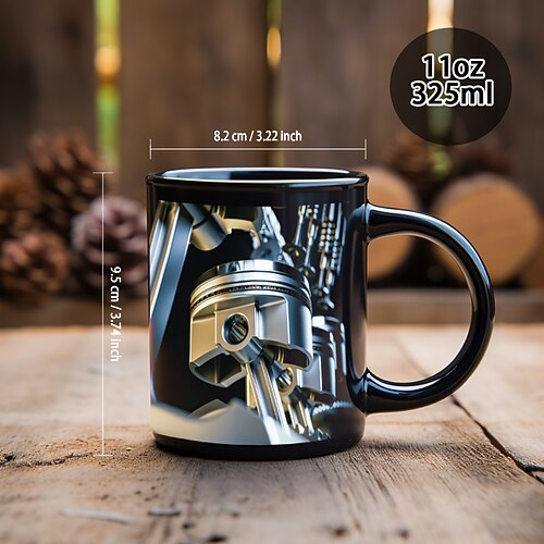 Neuheit-Mechaniker-Motor-Tassen, einzigartige Kaffeetassen, Vatertags-Tasse, Automobil-Kunst, Mechaniker, lustige Kaffeetasse, coole Papa-Geschenke von Tochter, Sohn, Ehefrau zu Weihnachten, Image