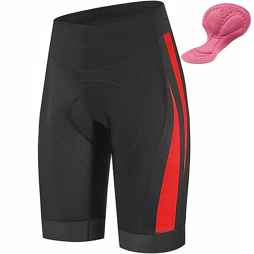 Damen Grafik Fahrradhose Fahrradshorts Fahhrad Gepolsterte Shorts / Chamois Unterteile Mountainbike MTB Straßenradsport Sport 3D-Polster Schnelltrocknend Reflektierende Streifen Feuchtigkeitsableitend Image