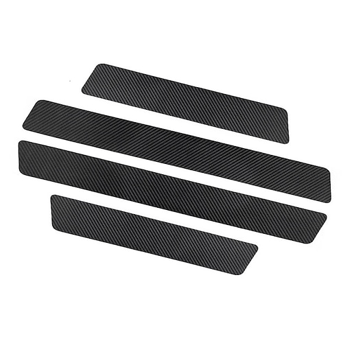 4 Stück Autotüraufkleber Universal-Schwellenabnutzungsschutz Anti-Kratz-Carbonfaser-Autotüraufkleber Autozubehör Styling