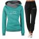 Damen Trainingsanzug Jogginganzug Kordelzug Vordertasche Kapuzenpullover Herz Sport Freizeit Sportkleidung Langarm warm halten Atmungsaktiv Weich Komfortabel Bewegung Fitness Freizeit Sport Laufen