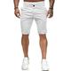 Herren Shorts Kurze Hosen Chino Bermuda Shorts Bermudas Arbeitsshorts Zip Tasche Glatt Draussen Knielänge Täglich Strand Baumwollmischung Klassicher Stil Chino Schlank Schwarz Weiß Mikro-elastisch