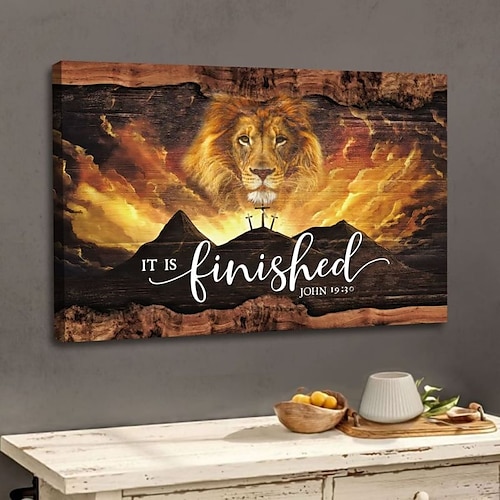 Christliche Wandkunst auf Leinwand, Jesus Löwe, Ostern, Drucke und Poster, Bilder, dekorative Stoffmalerei für Wohnzimmer, Bilder ohne Rahmen Image