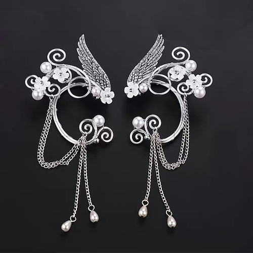 1 Paar Elfen-Ohrmanschetten für Erwachsene, Damen, mittelalterliche Feen-Accessoires, Halloween, Karneval, Larp-Party Image