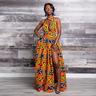 Damen Kleid Moderne afrikanische Outfits Multi-Way-Wear Boho Afrikanischer Druck Kitenge Hauptdarstellerin Maskerade Erwachsene Kleid Party