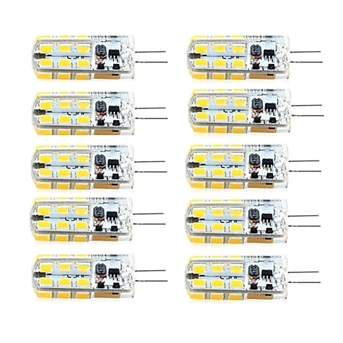 10 Stück 2,5 W LED-Bi-Pin-Maislichter, 260 lm, dimmbar, G4, SMD2835, Querformat, 25 W, Halogenbirne, Ersatz, warm, kaltweiß, AC12V, DC12V, AC220V Image