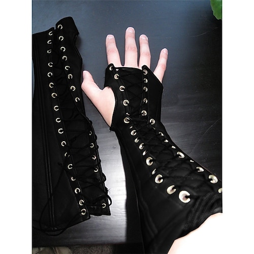 Armband Handschuhe Mittelalter Retro Vintage Punk Gothic 17. Jahrhundert Maskerade lange Handschuhe Herren Damen Kostüm Vintage Cosplay Party Handschuhe Maskerade